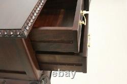 Vintage Tall Mahogany Chippendale Style Sideboard Ball & Claw Feet