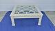 Vintage Thomasville Fret Work Chinese Chippendale Square White Coffee Table