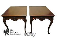 Vintage Trent Chippendale Style End Table Nightstands Accent Side Traditional