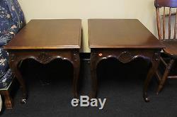 Vintage Trent Chippendale Style End Table Nightstands Accent Side Traditional