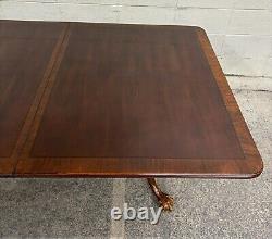 Vintage Universal Furniture Chippendale Style Double Pedestal Dining Table