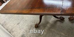 Vintage Universal Furniture Chippendale Style Double Pedestal Dining Table