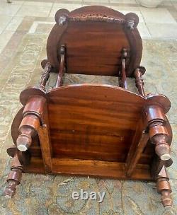 Vintage Victorian Table Magazine Rack bottom storage Chinese Chippendale