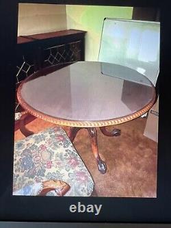 Vintage round table art deco Chippendale