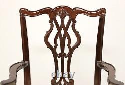 WELLINGTON HALL Mahogany Chippendale Straight Leg Dining Armchairs Pair A