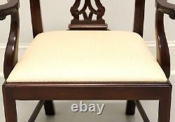 WELLINGTON HALL Mahogany Chippendale Straight Leg Dining Armchairs Pair A