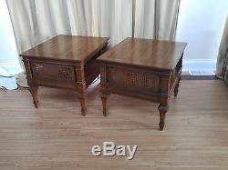 Weiman Side Tables Heirloom Quality. MCM Classic Cane Table Post 1930's Original