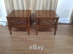Weiman Side Tables Heirloom Quality. MCM Classic Cane Table Post 1930's Original