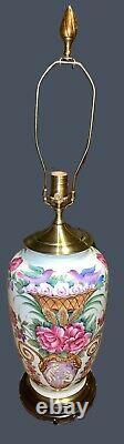 Wildwood Elegant Classic Hand-painted Artist-signed Floral and Birds Table Lamp