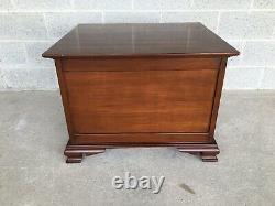 Willet Solid Cherry Chippendale Style Large 3 Drawer End Table
