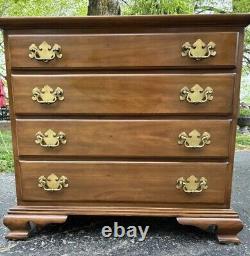 Willett Maple Chippendale Nightstand Accent Side Table Chest Mid Century Vintage