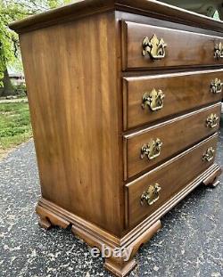 Willett Maple Chippendale Nightstand Accent Side Table Chest Mid Century Vintage