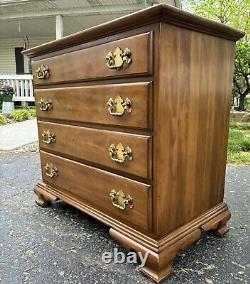 Willett Maple Chippendale Nightstand Accent Side Table Chest Mid Century Vintage