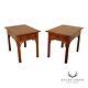 William Draper Chippendale Style Pair Of Pine Side Tables