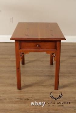 William Draper Chippendale Style Pair of Pine Side Tables