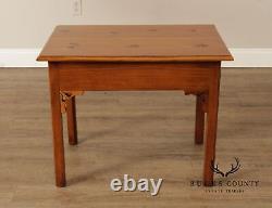 William Draper Chippendale Style Pair of Pine Side Tables