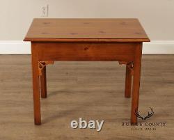 William Draper Chippendale Style Pair of Pine Side Tables