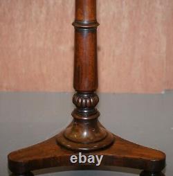 William IV 1830 Mahogany Occasional Table With Marble Top Large Side End Lamp