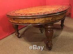 Wonderful Grand 12.5ft Burr Walnut Marquetry dining table pro French polished