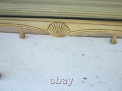 Wood Dining Room Table Glass Top Thomasville Chippendale Style Ball And Claw