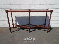 Wood Sofa Table Console Faux Bamboo Chinoiserie Chinese Chippendale Traditional