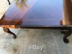 XL antique Coffee table inlaid solid wood Chippendale Cabroile Legs Traditional
