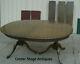 00001 Antique Solid Mahogany Dining Table Avec 3 Feuilles 96 X 48 X 30h + Pads