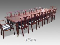 12.5ft Harrods Designer Table En Acajou Cubain De Style Régence Pro French Poli