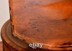 1910 Antique Weiman Chippendale Acajou & Leather Top Table De La Salle De Table Du Centre