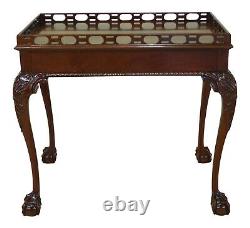 50195ec Councill Craftsmans Ball - Claw Chippendale Mahogany Tea Table