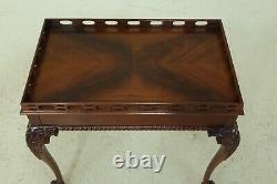 50195ec Councill Craftsmans Ball - Claw Chippendale Mahogany Tea Table
