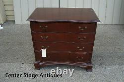 52564 Mahogany Serpentine Front 4 Draveer Bachelor Chest Nightstand Table