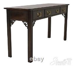 58835ec Ethan Allen Cherry Chippendale 3 Table De Savon De Tiroir