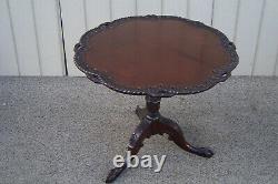 60606 Charak Hand Made Solid Mahogany Tilt Top Lamp Table Qualité