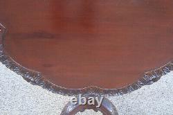 60606 Charak Hand Made Solid Mahogany Tilt Top Lamp Table Qualité