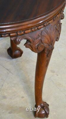 Antiquaire Acajou Chippendale Round Carved Stand #1268