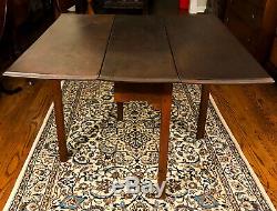 Antique 18ème Siècle Chippendale Noyer Table Abattants Expédition Disponible