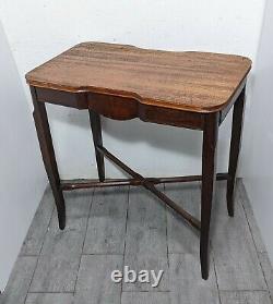Antique Rustic Ahogany Wood Anglais Style Chippendale Table De Bureau Victorian