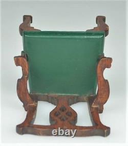 Antique Tynietoy Dollhouse Miniature Tableau Chipendale Arm & Side Chairs-c1930's