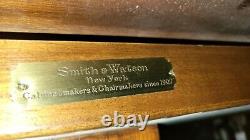 Antitique Smith & Watson Yew Triple-pedestal Table À Manger Jambe Enjouée L 133 X W48