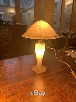 Art Nouveau Français Véritable Vincent Cadeux Glass Table Lamp, Art Déco, Vintage