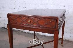 Baker Furniture - Table D'appoint X-base En Acajou, Collection Charleston Historique