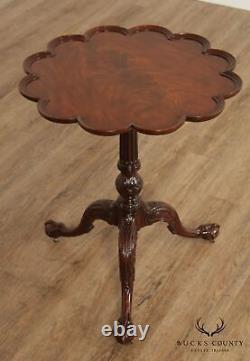 Baker George III Chippendale Style Acajou Pie Tilt Tilt Table Supérieure (b)