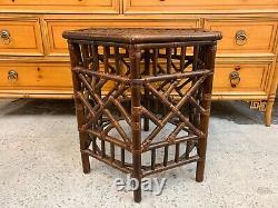 Bamboo Chippendale Octagon Table Latérale