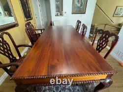 Belle table à manger Chippendale en acajou (6 chaises gratuites) - Coût de 5000 $ neuf