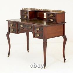 Bureau Chippendale en acajou Table d'écriture Antique 1890