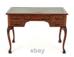 Bureau Chippendale en acajou Table d'écriture Griffes de balle