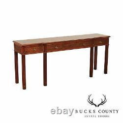 Century Chippendale Style Ahogany 3 Table Console De Tiroirs