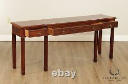 Century Chippendale Style Ahogany 3 Table Console De Tiroirs