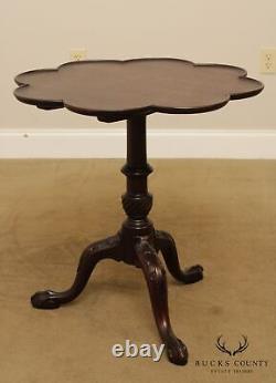 Charles Of London Vintage Ahogany Chippendale Clover Pie Tilt Tilt Top Table